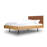 Unidorm Eiche - Holzbett mit Kopfteil 200 x 200 cm