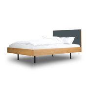 Unidorm Eiche - Holzbett mit Kopfteil 200 x 200 cm