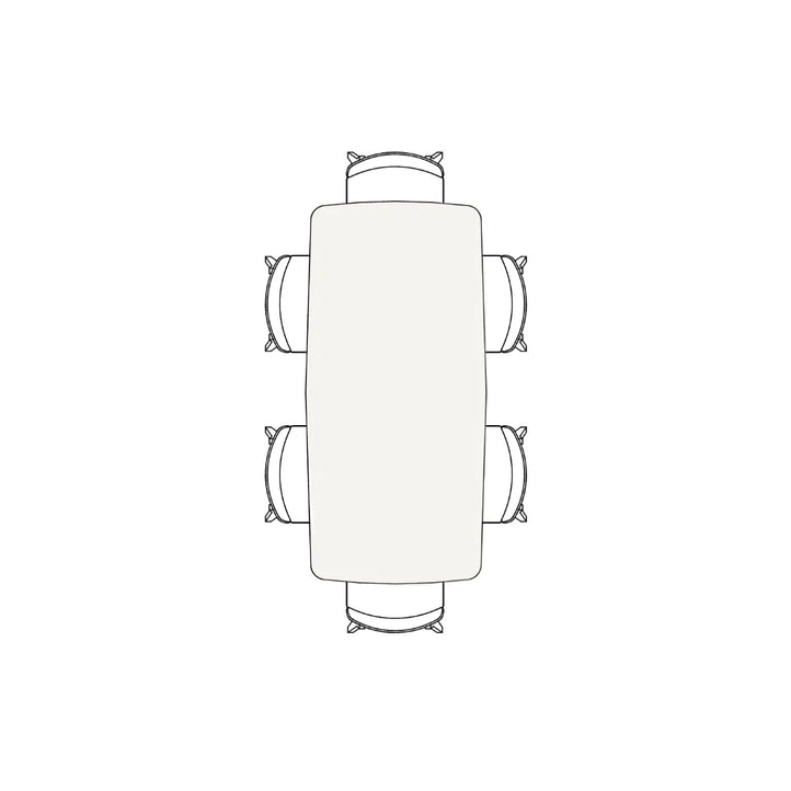 Usus Lino - Linoleumtisch 180 cm mit 4 oder 6 Stühlen im Set