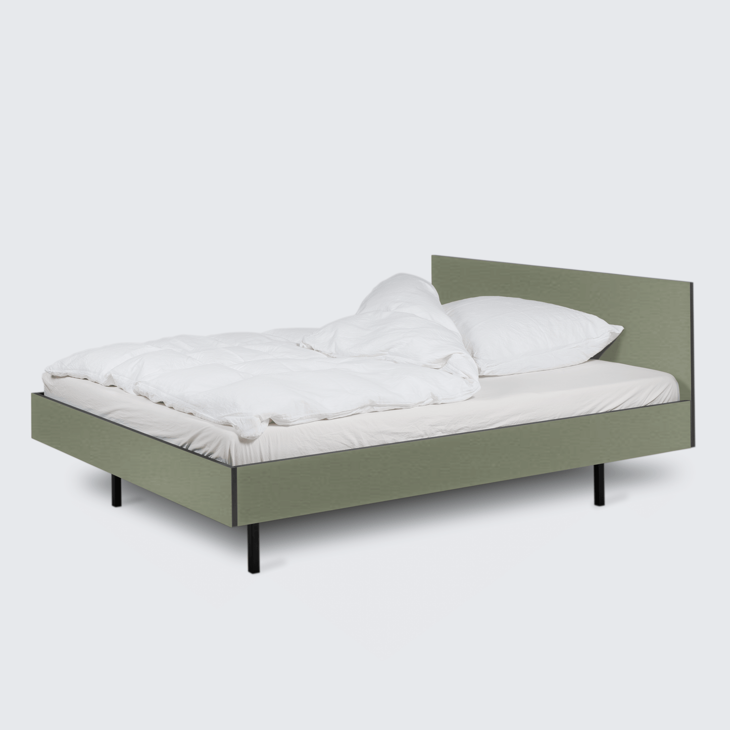 oliv grünes linoleumbett von bartmann berlin