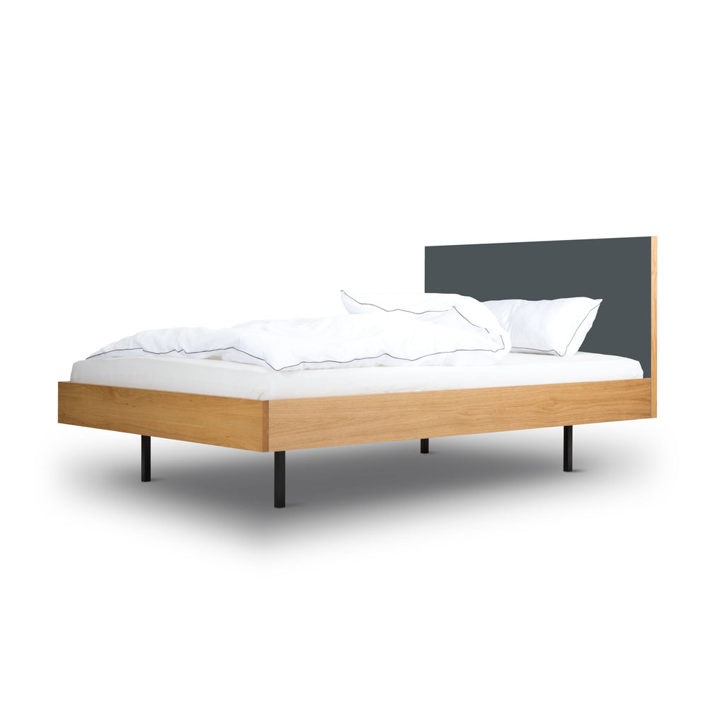 
                  
                    Unidorm Eiche -  Holzbett mit Kopfteil 120 x 200 cm
                  
                