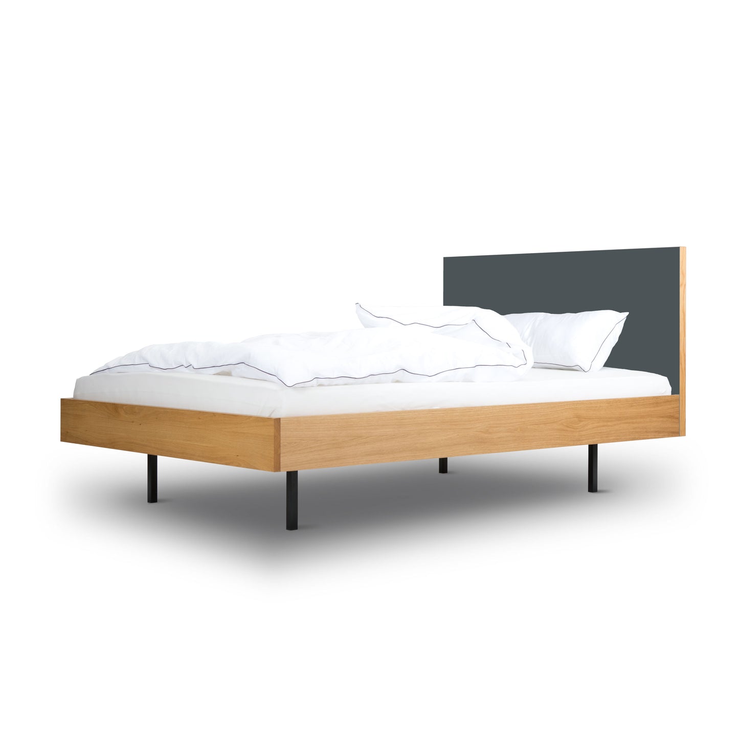 
                  
                    Unidorm Eiche -  Holzbett mit Kopfteil 120 x 200 cm
                  
                