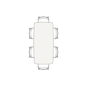 Usus Lino - Linoleumtisch 180 cm mit 4 oder 6 Stühlen im Set