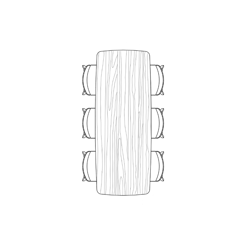 Usus Table Eiche in 220 cm Set mit 6 oder 8 Stühlen