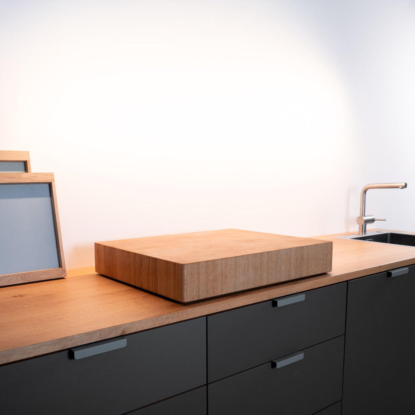 Profi-Hackblock aus Stirnholz Eiche 60x50x8cm - 17kg