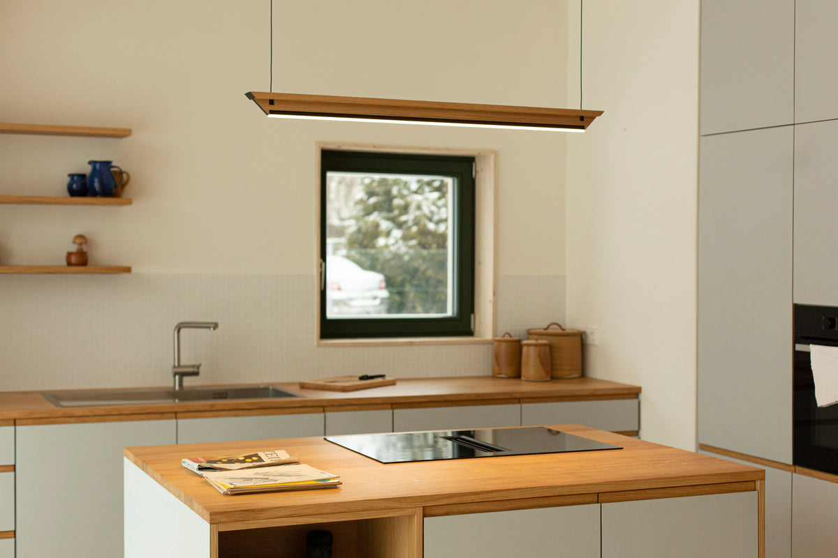 Linoleumküche im Holzständerhaus, Küchenzeile – BARTMANN
