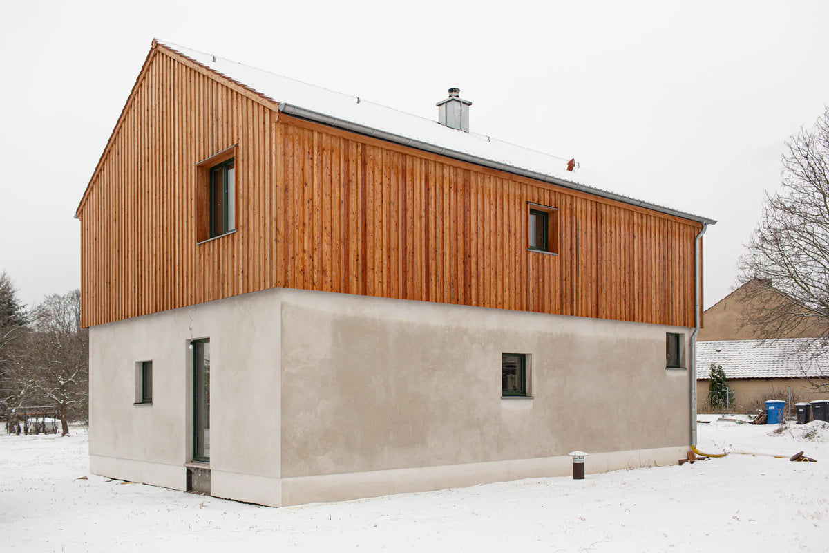 Linoleumküche im Holzständerhaus, Arbeitsplatte – BARTMANN